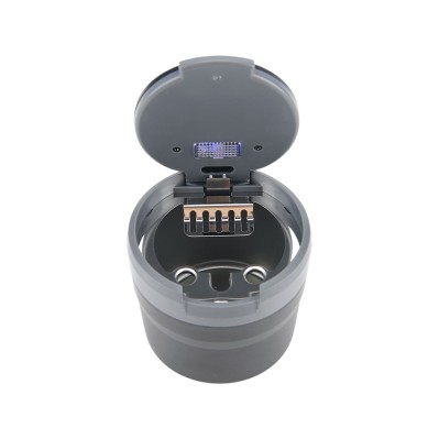 Portable Stainless Steel Cylinder Ashtray with LED Light Portable Stainless Steel Cylinder Ashtray with LED Light