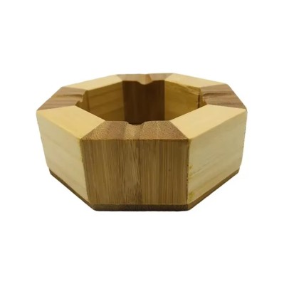 Octagonal Wooden Cigar Ashtray Modern Home Office Decoration Octagonal Wooden Cigar Ashtray Modern Home Office Decoration