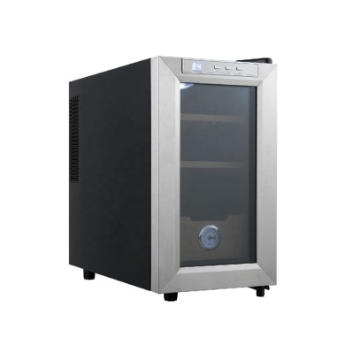 Thermoelectric 23L Digital Control Cigar Humidor Stainless Steel Household Cigar Storage Cabinet Thermoelectric 23L Digital Control Cigar Humidor Stainless Steel Household Cigar Storage Cabinet