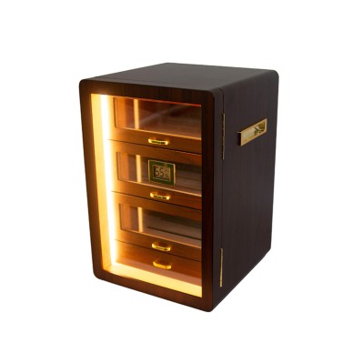 LED Light Modern Classic Design Cigar Cabinet MDF Material with Humidifier Hygrometer LED Light Modern Classic Design Cigar Cabinet MDF Material with Humidifier Hygrometer