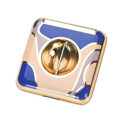 Metal UV Printing Multifunctional Small Size Cigar V-Cut Cutter Holder Stainless Steel Blade Gift Box Metal UV Printing Multifunctional Small Size Cigar V-Cut Cutter Holder Stainless Steel Blade Gift Box