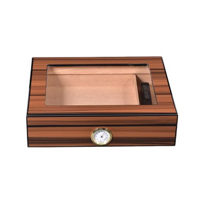 Classic Glass Top Cedar Wood Cigar Humidor for 25 Cigars Classic Glass Top Cedar Wood Cigar Humidor for 25 Cigars