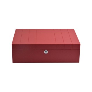 Wooden Cigar Humidor Box with Digital Hygrometer and Removable Tray