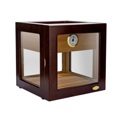 Dark Brown Classic Cedar Portable Travel Cigar Humidor Frosted Surface 50-80 Capacity Dark Brown Classic Cedar Portable Travel Cigar Humidor Frosted Surface 50-80 Capacity