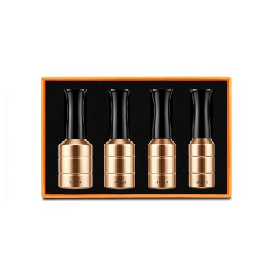 Luxury Metal Cigar Mouthpiece 4-Piece Gift Box Set Aluminum Portable Cigar Holder Luxury Metal Cigar Mouthpiece 4-Piece Gift Box Set Aluminum Portable Cigar Holder