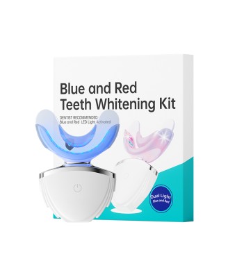 Portable Teeth Whitening Device Dual Wavelength Red Blue Light Wireless Charging Home Use